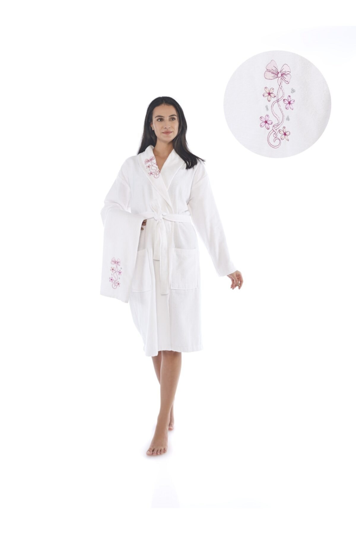 Citroen Lente Geborduurde Familie Badjas Set - Вышитый Семейный Халат Citroen Lente