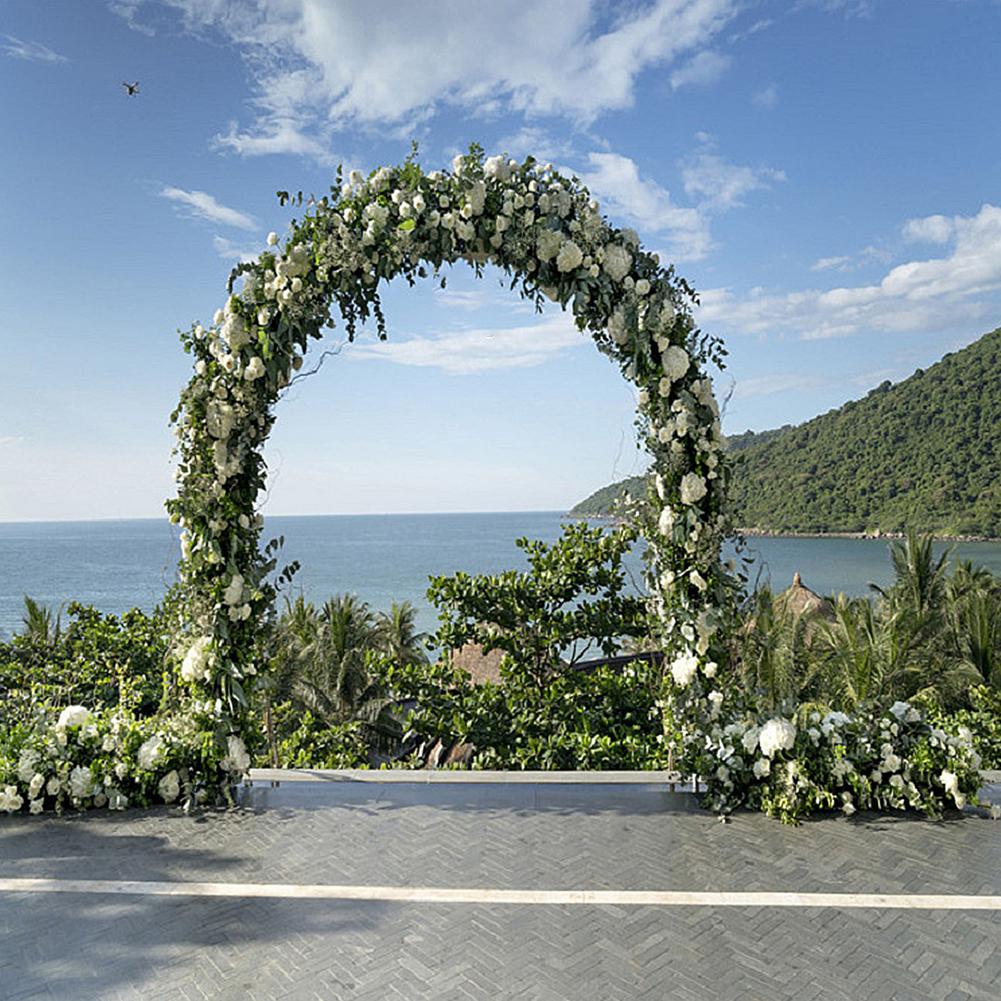 1 Set Metal Arch Wedding Garden Climbing Plant Bridal Party Decoration Wedding Balloon Door Arch Balcony Flower Climbing Frame