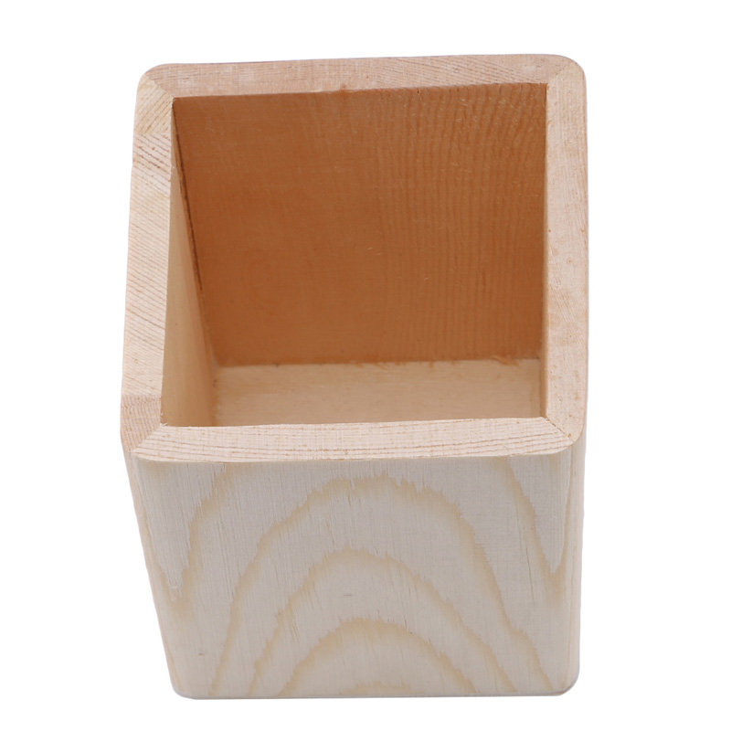 Multi-function Bamboo Made Desk Stationery Organizer Pen Pencil Holder Storage Box Case Square Container