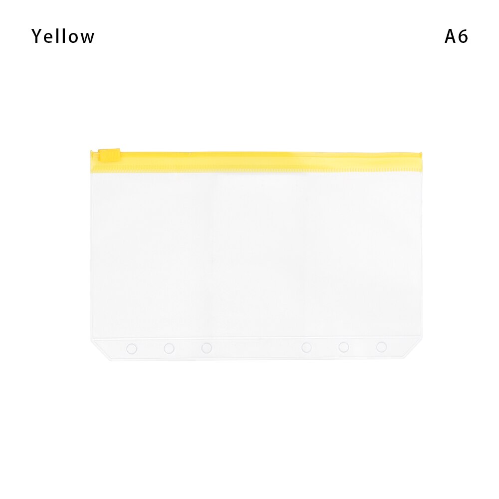 A6 Plastic Portable File Folder Extension Wallet Bill Receipt File Sorting Organizer Office Storage Bag Folders Filing Products: Yellow A6
