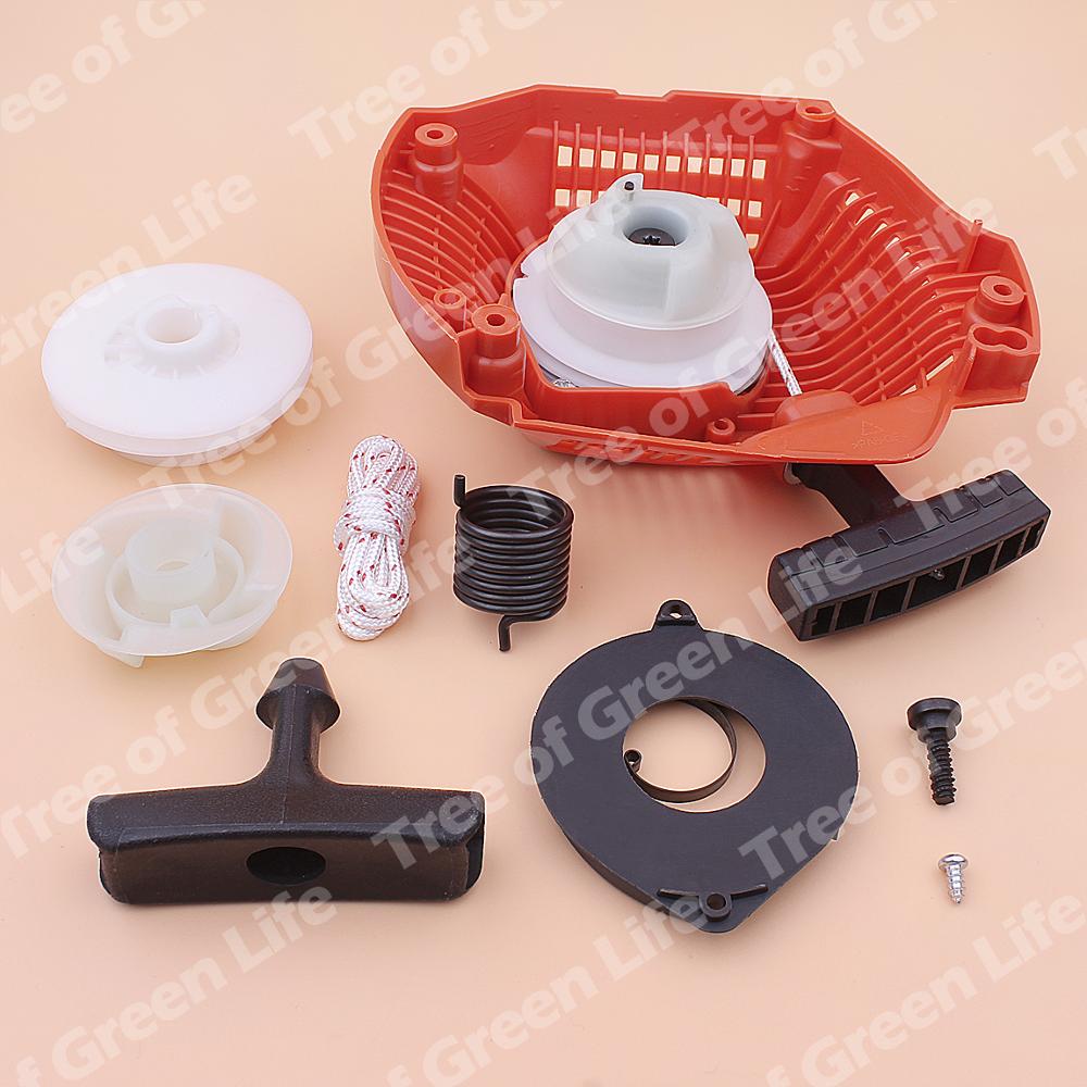 Démarreur de traction de recul pour Husqvarna 435 435E 440 440E poulie moyeu ressort poignée poignée corde Kit tronçonneuse 544287002