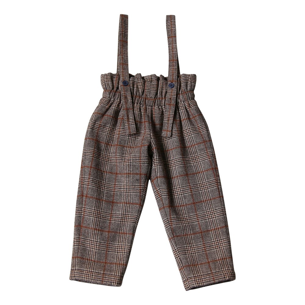 Crianças macacão 2022 primavera novas meninas mochila calças moda em linha reta calças apertadas camisa de fundo das crianças roupas meninas: Bege / 90