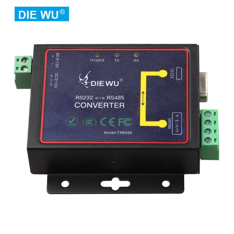 TXI026 Actieve RS232 Om RS485 Interface Seriële Adapter Converter RS232 Om RS485 Apparaat