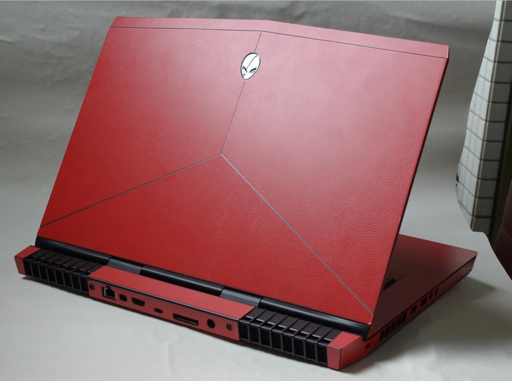 Laptop Aufkleber Haut Aufkleber Kohlenstoff faser Abdeckung Schutz für Alienware 15 R3 ALW15C 15,6-zoll Freisetzung: rot Leder
