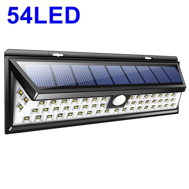 118 ledet sollys pir bevegelsessensor utendørs 3 modi sol vegglampe  ip65 vanntett energisparende sikkerhet hage lys: 54d