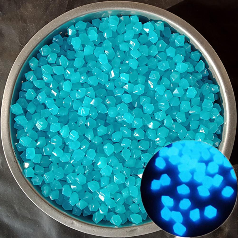 200Pcs Luminous Pebble Glowing Artificial Stone Glow in Dark Rhombus Luminous Rock	Fish Tank Decoration декор для аквариума