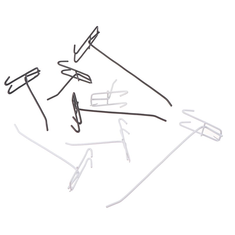 5Pcs Workshop Haak Arm Muur Mesh Display Haken Magazijnstellingen Retail Winkel Peg Goederen Plank Metalen Paneel Hang Past geperforeerde