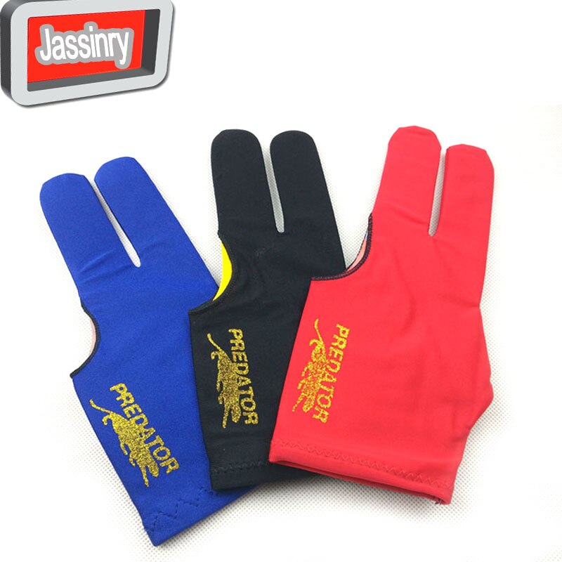 30 unids/lote billar inglés guantes de Taco de tela alta elástica de tres dedos guantes accesorios de billar