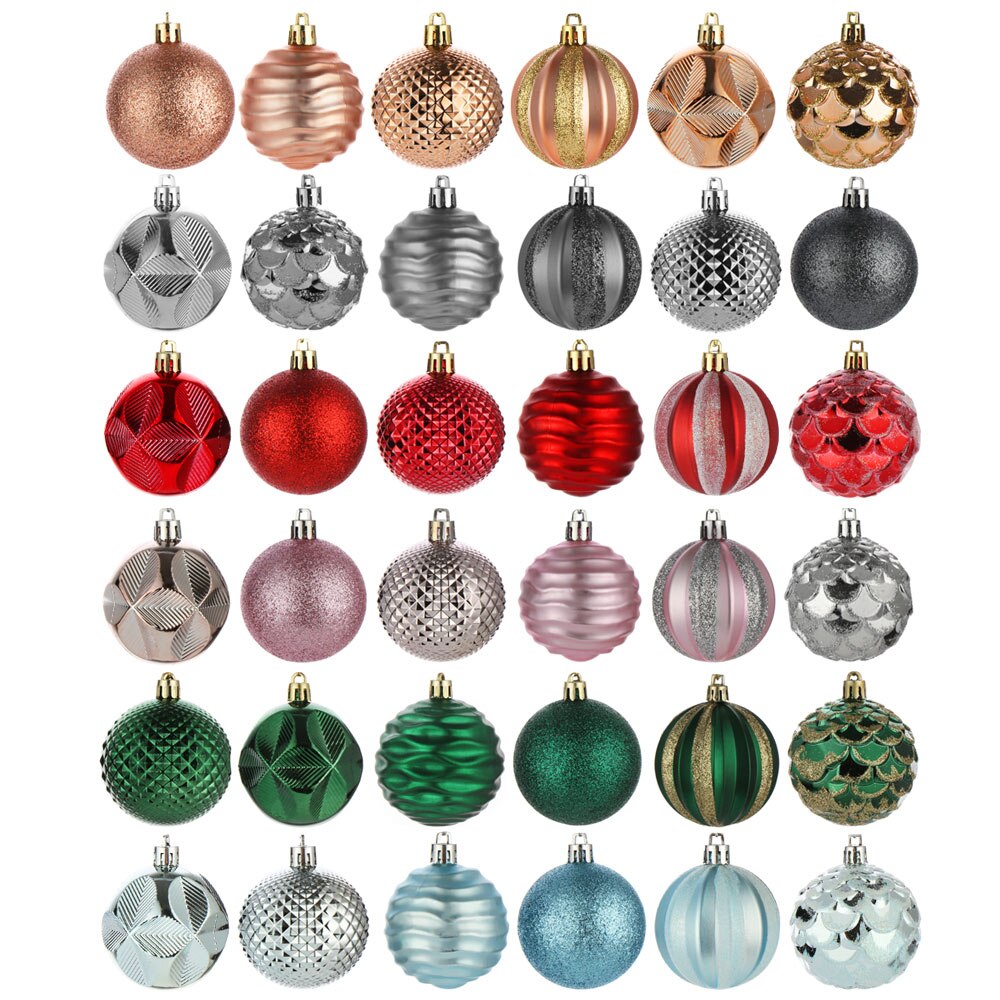 Plastic Ball Bauble Pendant Xmas Hanging DIY Home Christmas Tree Decoration Party Supplies 2021New