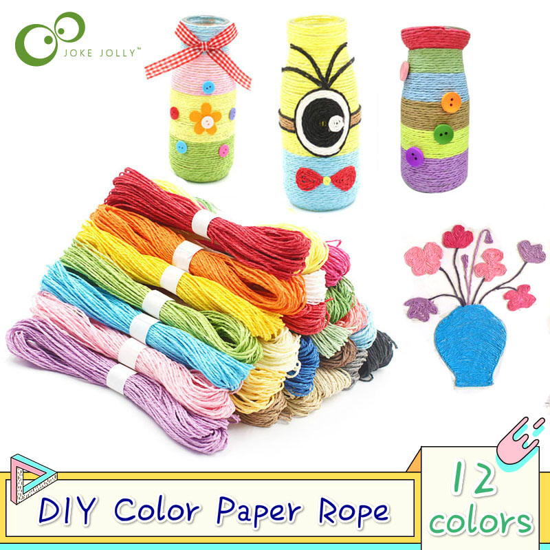 12 Colors Kids DIY Paper String Rope Shilly-Stick Handmade Craft Toy Decoration Kids Educational Art Crafts Toys ZXH