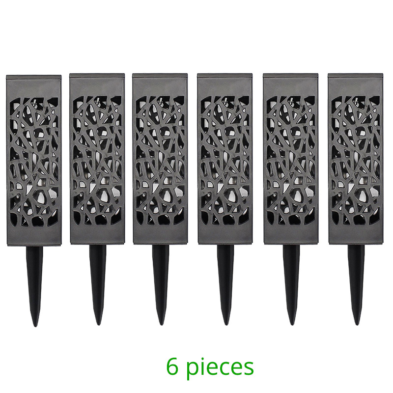 Waterproof LED Solar Lawn Garden Lights For Outdoor Yard Street Landscape Lamp Solar Powered Decoration Pathway Spike Lighting: 6pcs / Warm White