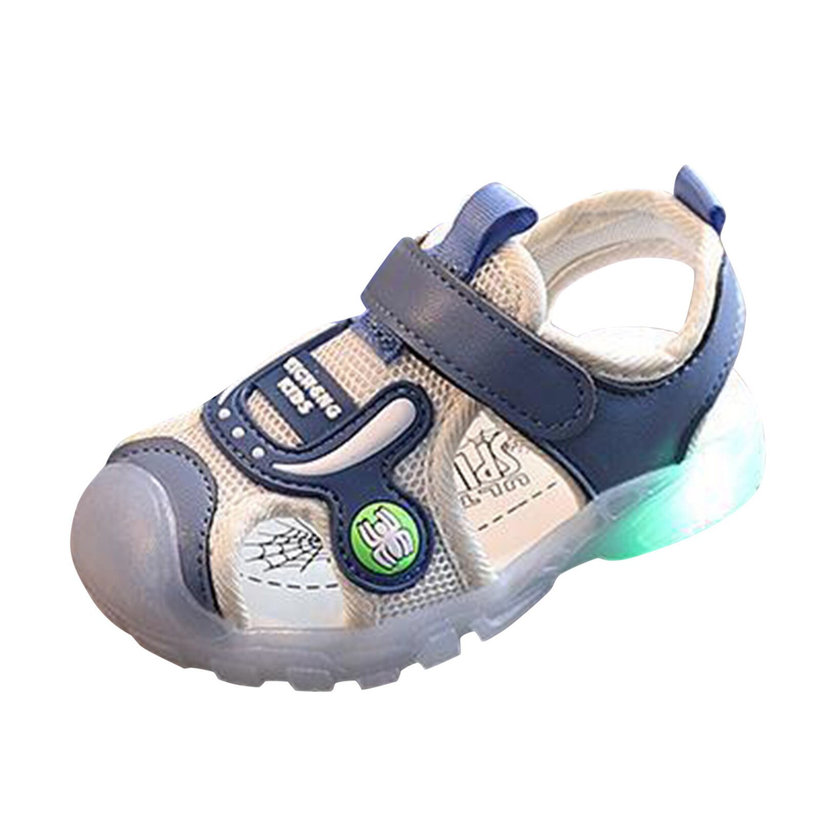 Toddler Kids Sport shoes Summer Boys Girls sandales Baby Sandals LED Luminous Shoes Sneakers Children beach sandals sandalias: Blue / 25
