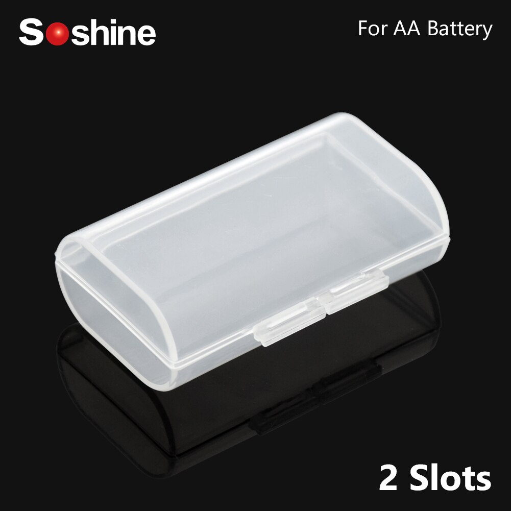 Soshine 6 Different Container Bag Case Elistooop Plastic Case Holder Storage Box Cover for AA AAA Battery Box Organizer Box Case: For 2Pcs AA