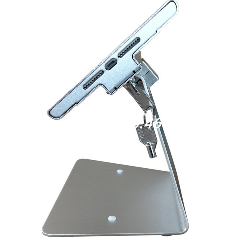 for mini ipad desktop kiosk POS stand with secure lock reversible specialized frame display support on desk/ table / countertop