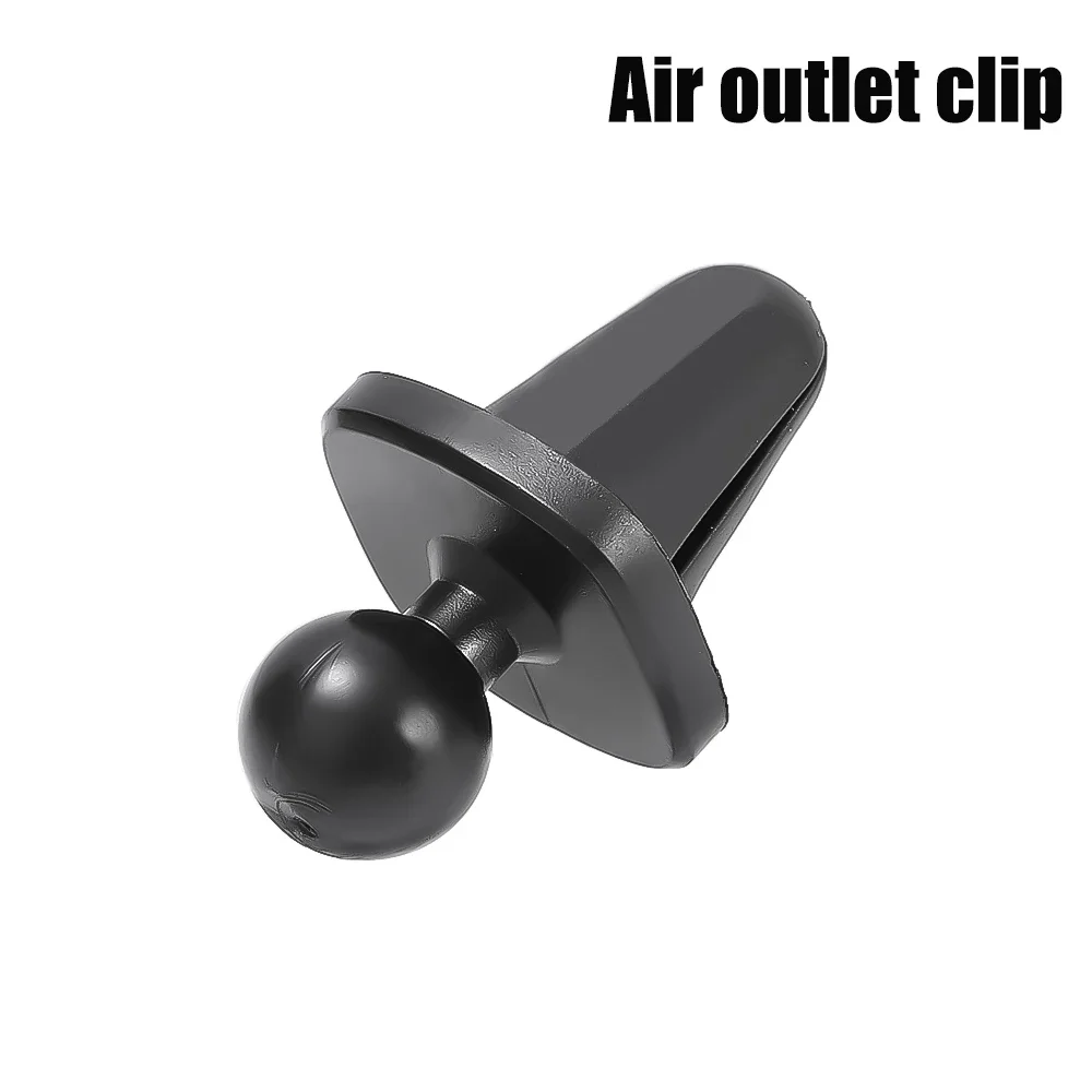 17mm Ball Head Bracket Clip For Car Air Vent Mobile Phone Holder Accessories Universal Air Vent GPS Navigation Stand Clamp: WHITE