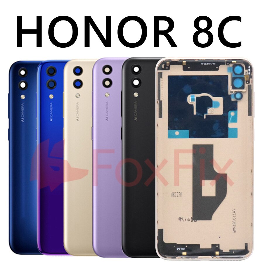 Back Cover Voor Huawei Honor 8C Batterij Cover Deur Achter Behuizing Case Vervanging Voor Huawei Honor 8C BKK-L21 Batterij Cover