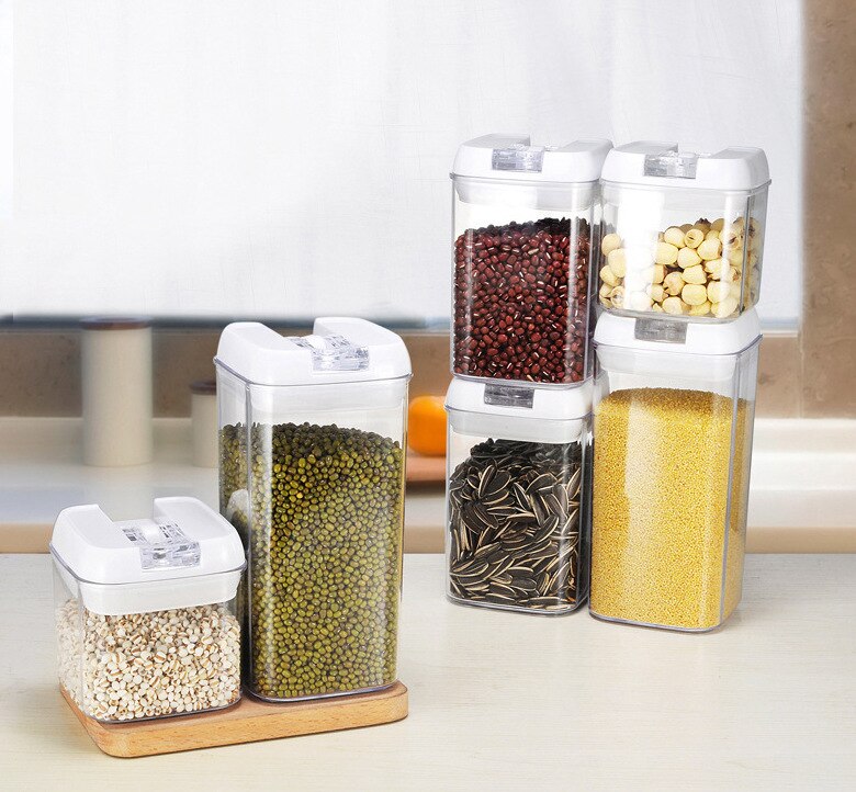 Food storage tank Purchase Food storage container Acrylic kitchen storage multigrain storage jar transparent sealed kitchen jars