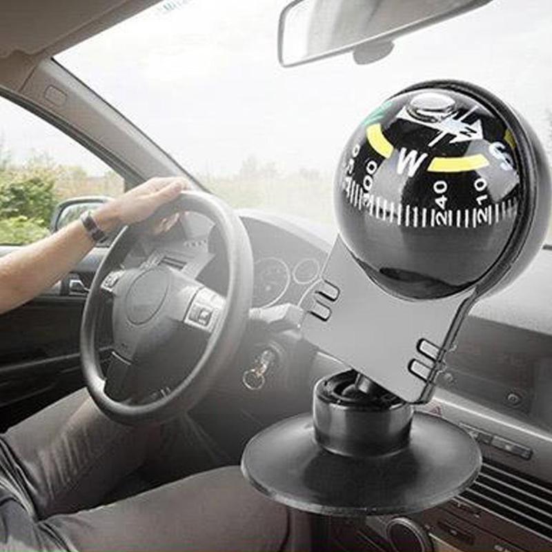 360 Graden Auto Boot Kompas Pocket Bal Sucker Dashboard Zwarte Kleur Mount Navigatie A3h1