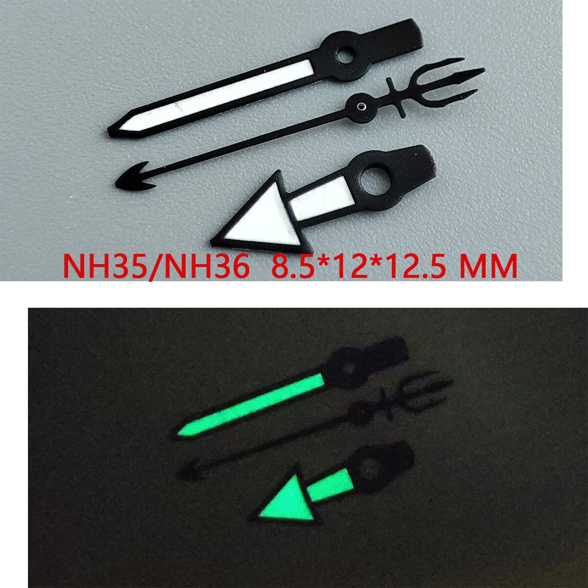 Horloge Accessoires Horloge Pointer NH35 Handen Pointer Groene Super Lichtgevende, Geschikt Voor NH35, NH36 Beweging A50