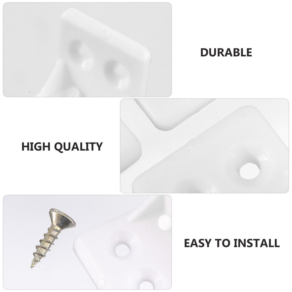 20pcs L Shape Right Angle Brackets Home Corner Braces with 80pcs Screws