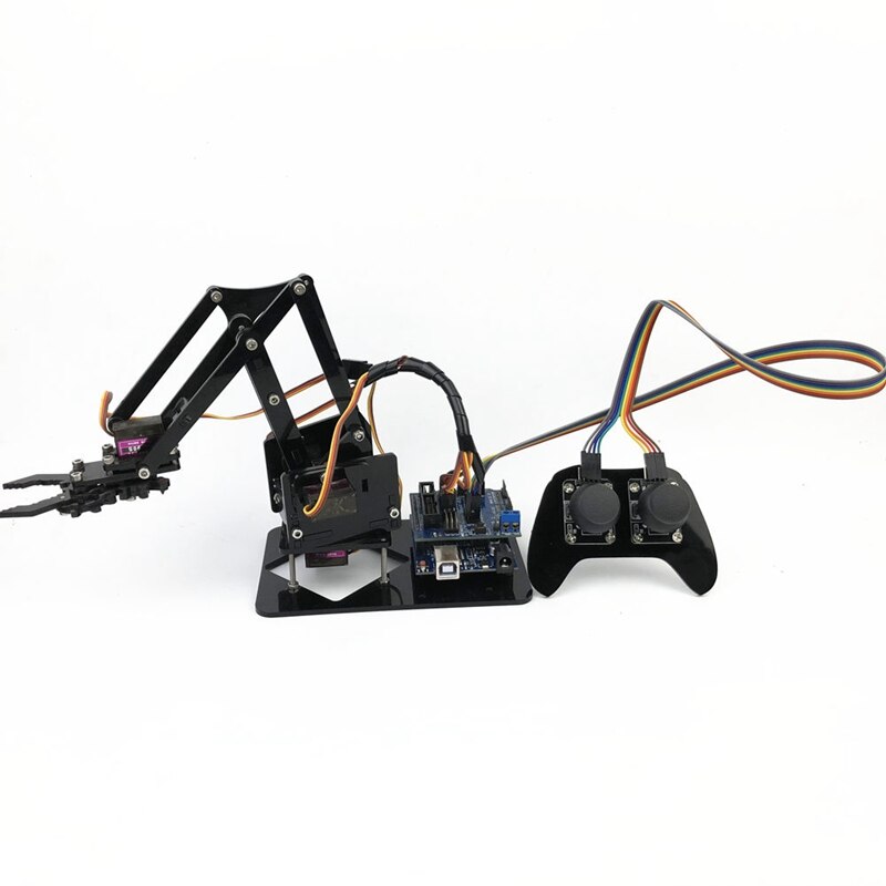 4DOF manipulador para Arduino brazo robótico Control remoto Mg90S Arduino Robot Arm Kit de aprendizaje montaje Robot programación Arduino