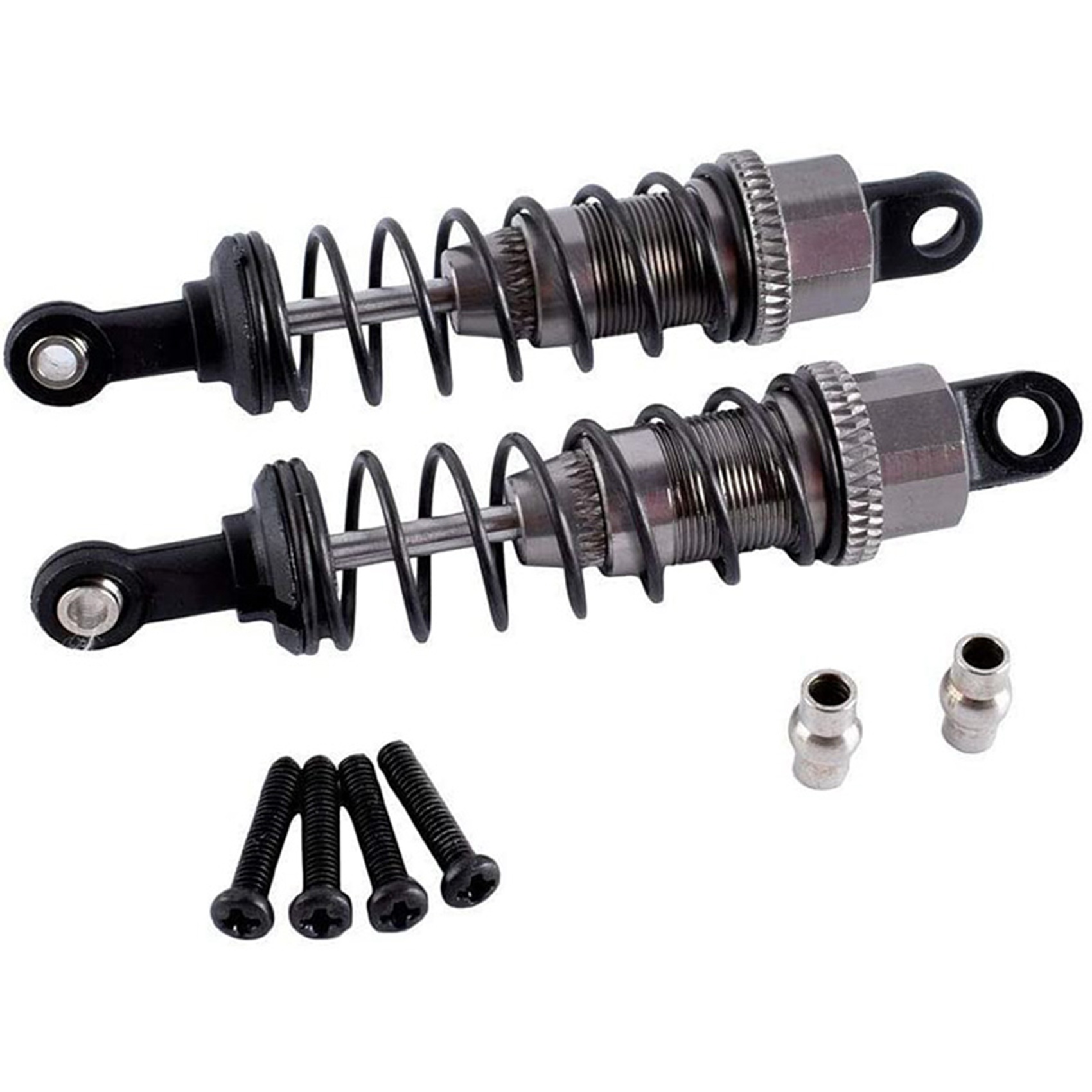 Amortisseur avant et arrière rempli d'huile en métal B78B-4X pour 1/12 Wltoys 12428 12423 pièce de mise à niveau sur chenilles de voiture RC, titane