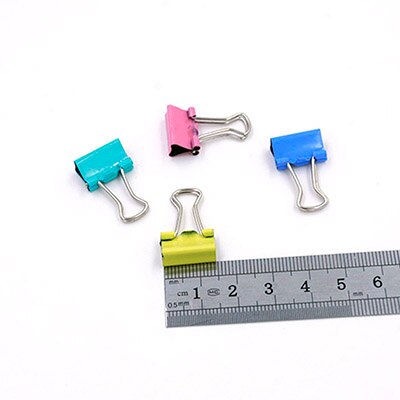 60 Assorted Small Office Organize Mini Metal Binder Grip Clips 15mm Notes Letter
