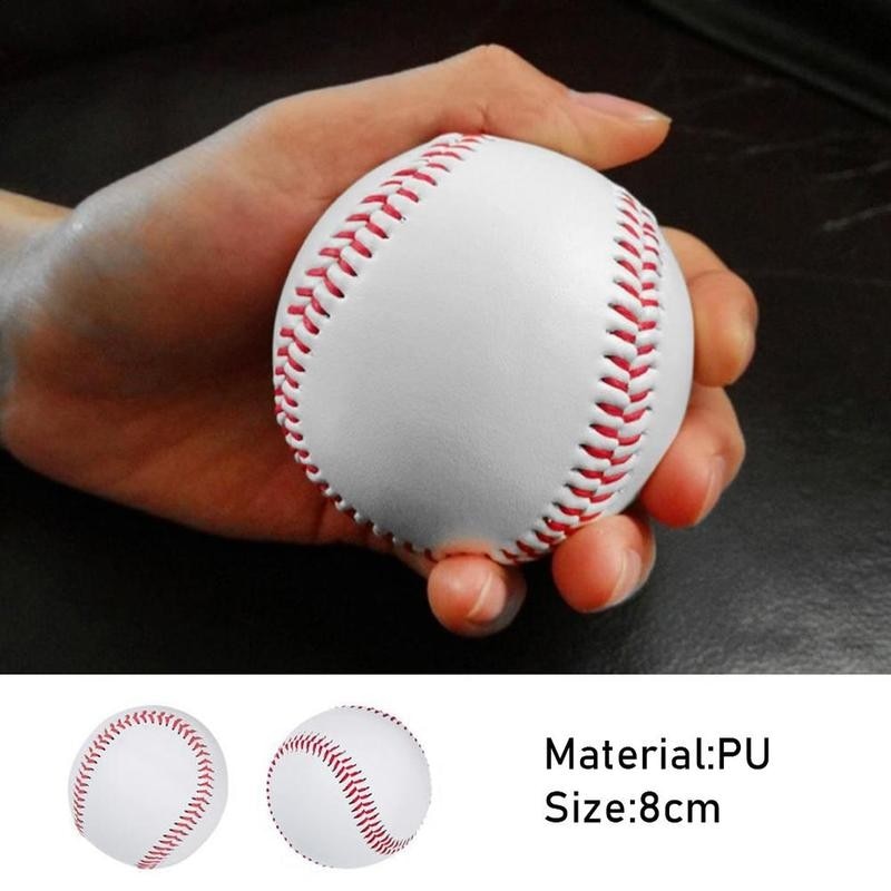 8 "handgefertigt Baseball Pvc Oberen Angehoben Nähte Bälle Baseball Bälle ÜSpund Ausbildung Corkbaseball Gummi Innere J9L6