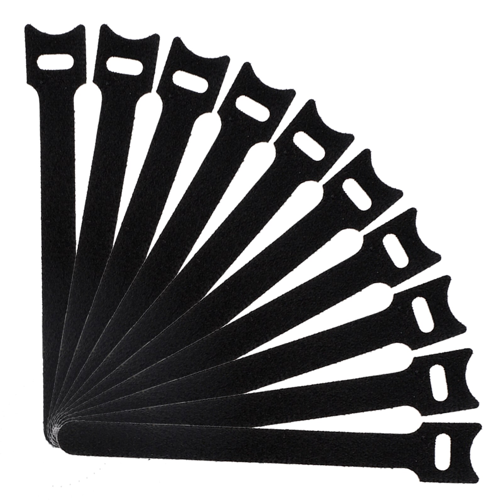 Fastening Cable Ties Durable Material Multi-purpose Black Multifunctional Reusable For Garden Nylon And Polyester 10pcs Strap: 260mm