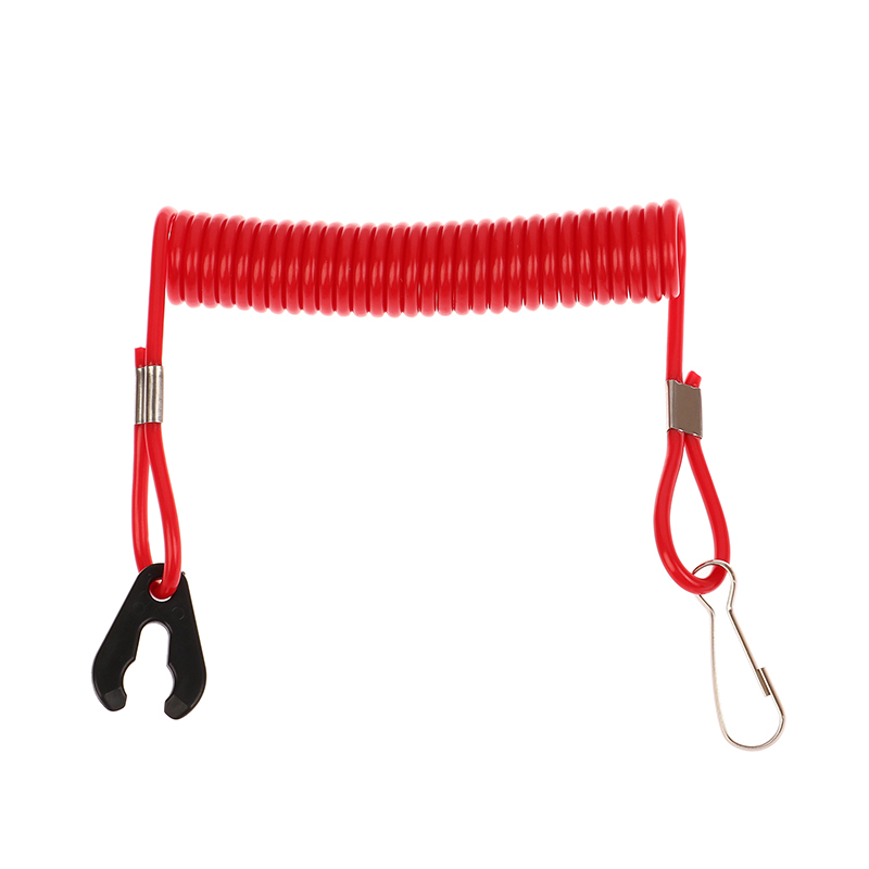 1PC 2M Boat Motor Kill Stop Switch e Safety Tether Lanyard per parti del motore del motore fuoribordo corda svasata di emergenza