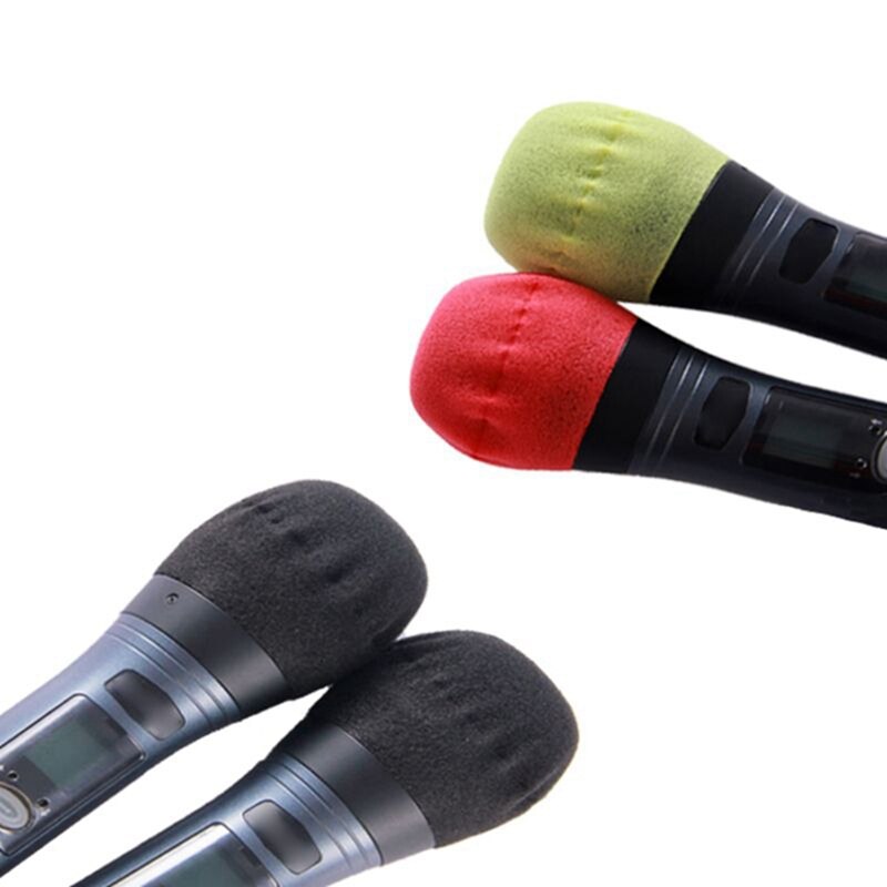 400 pz Usa E Getta Igiene Copertura Microfono Rimovibile Igiene Della Copertura per sbarra KTV Microfoni, 200 pz Spugna e tessuto non Tessuto