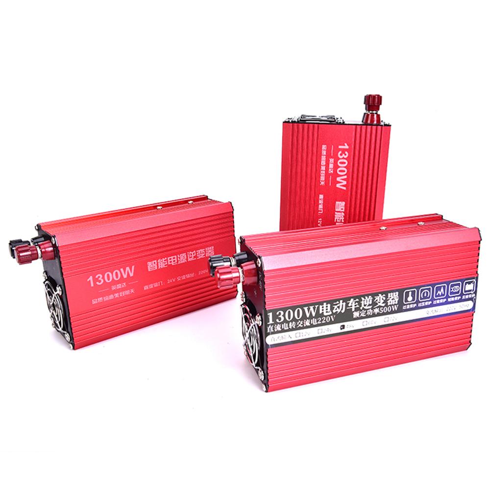 1300W 24V Car Solar Power Inverter Power Inverter Modified Sine Wave LCD Display USB Car Transformer Convert US Plug