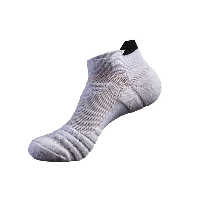 Running Socks Men Basketball Breathable Anti slip Ankle Socks Sport Cycling Walking outdoor sock cotton athletic sock: Gray