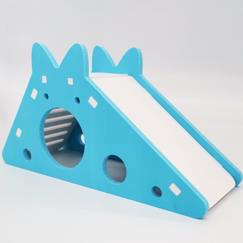 Hamster Glijbaan Trappen Sport Hamster Speelgoed Waterdicht Kleur Pvc Kleine Huisdier Nest Grappige Hamster Huisdier Te Installeren En Te Dragen: B Blue