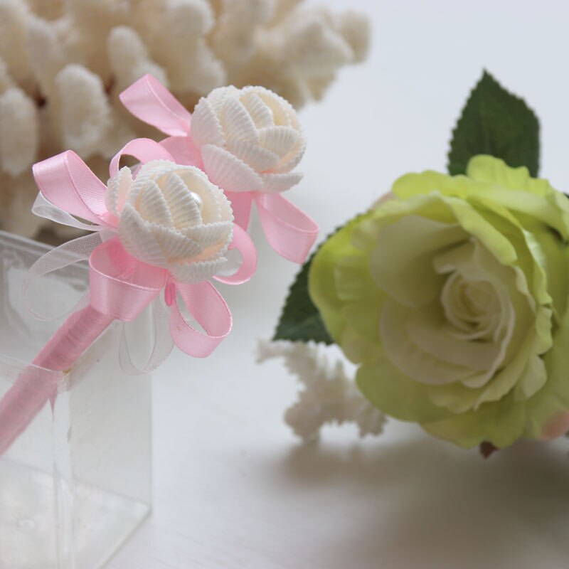 (2 Stks/set) Custommade Shell Handtekening Pen Voor Strand Bruiloft Natuurlijke Shell Schelp Receptie Tafel Chic Decor