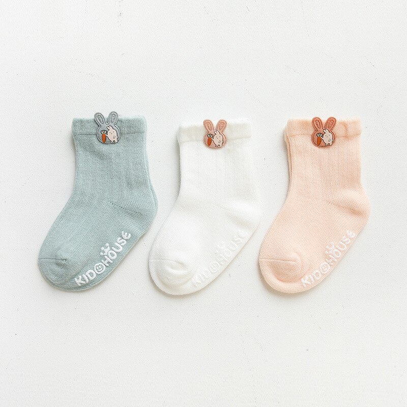 3 Paren/partij Baby Sok Leuke Cartoon Pasgeboren Baby Sokken Doseren Lijm Antislip Jongens Meisjes Baby Sokken Vloer Sokken kinderen Sok: Style 4 / M 1-3Years