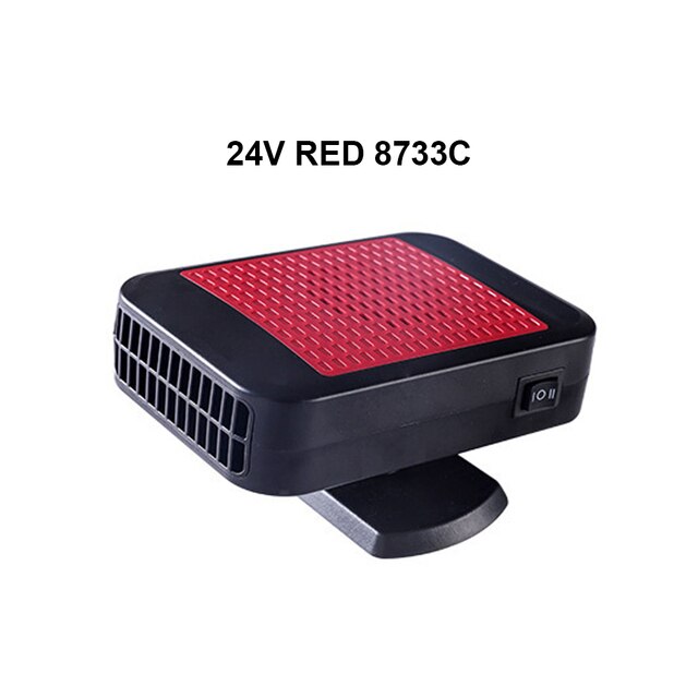Car Heater 12V 24V Portable Electric Car Heater 2 Speed Heating Fan Windshield Defrosting Fan Car Lighter Demister Defroster: 24 red