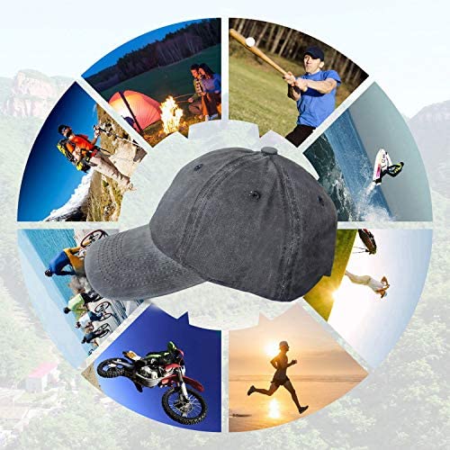 Dackel-hundemütze für damen und herren, verstellbar, trucker-Deckel aus gewaschenem Denim, für draussen-aktivitäzehn, schwarz