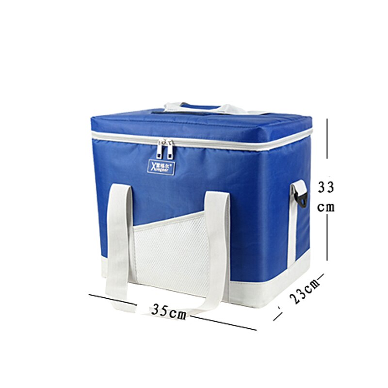 22L leak proof cooler bag large size thermal picnic lunch box vehicle insulation ice pack food drinks wine insulated cool bag