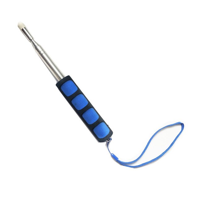 Mástil telescópico portátil de acero inoxidable, mástil de 2M, 9 secciones, color rojo/verde/amarillo/Azul, con funda de esponja, decoraciones de jardín: blue