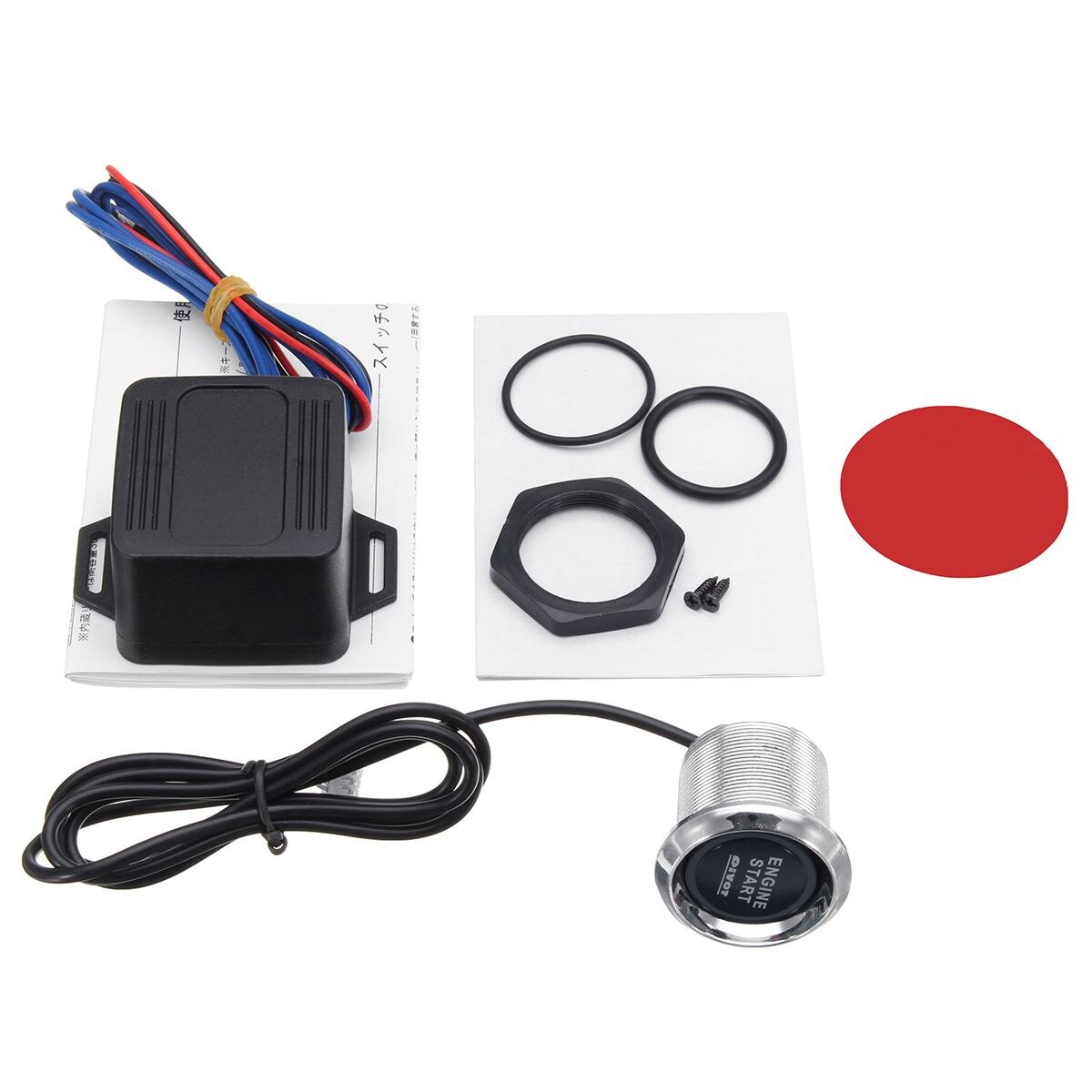 Kit de démarreur à allumage et arrêt pour moteur de voiture, démarrage et arrêt, sans clé, LED bleue