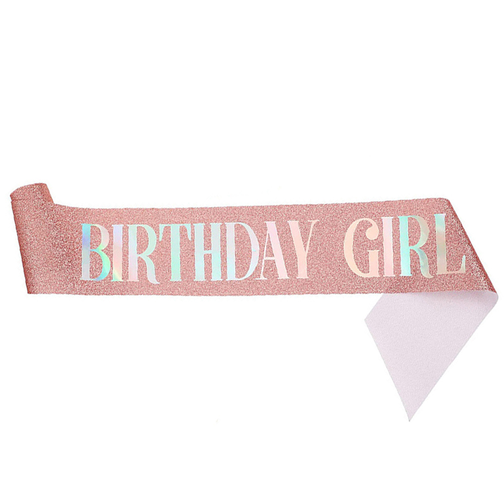 Cinturón de ceremonia con purpurina para niña, correa para de reina de cumpleaños, cinta brillante, suministros para de cumpleaños, accesorios con purpurina, 1 ud.: Verde