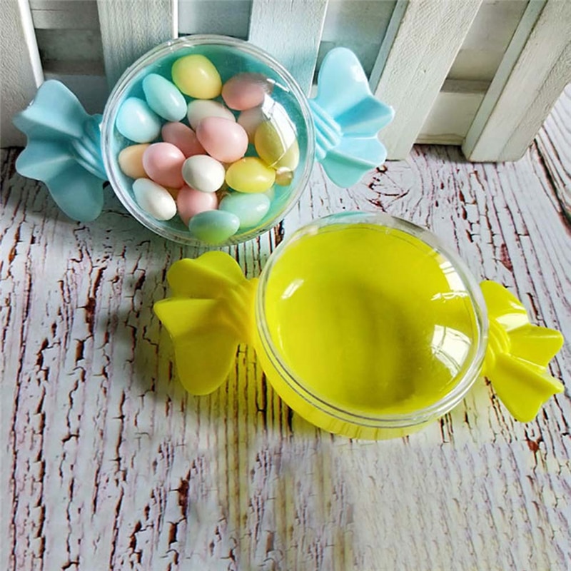 12pcs Plastic Candy Boxes Lovely Candy Shape Candy Box Organizer Chocolate Container Wedding Birthday Baby Shower Decor