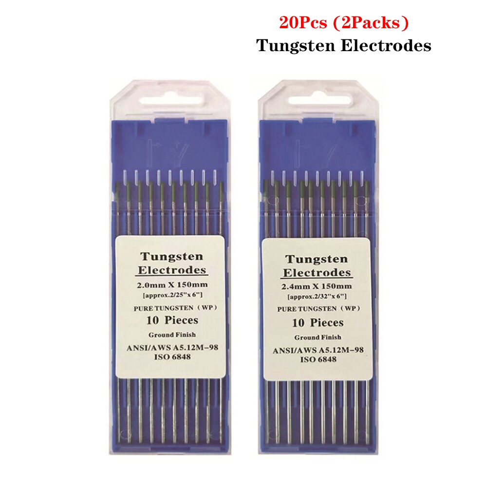 20pcs WP Pure Welding Electrodes Argon Arc Tungsten Rod Weld Magnesium Aluminium For Tig Torch