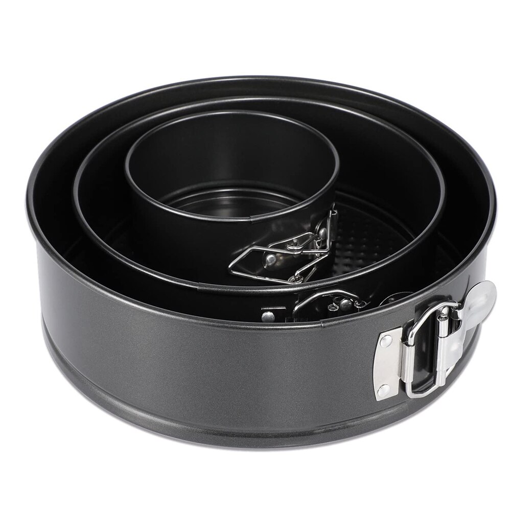 3 Pcs Nonstick Springform Pan Set Leakproof Round Baking Mold for Cake Cheesecake with Removable Bottom Bakeware Kitchen Tools