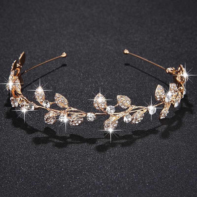 Vendita calda di Cristallo Perle Della Lega Diademi e Corone Da Sposa Copricapo Da Sposa Accessori Per Capelli Gioielli Bride'Tiaras Hairbands: TS-J2019-G