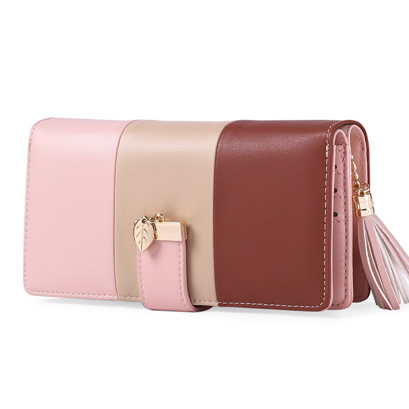 RFID Blocking Women's Functional Wallet Leather Zipper Long Glint Card Holder Ladies Coin Purse Phone Wallet