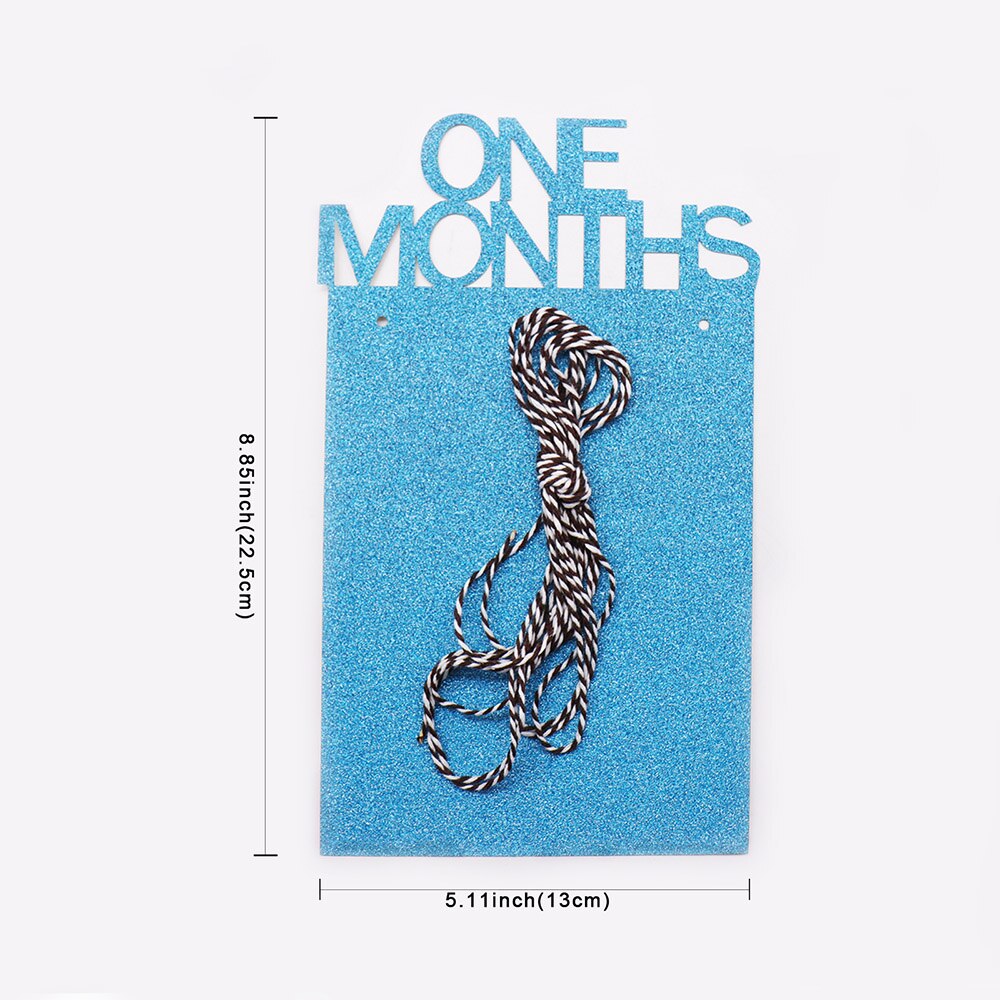 1-12 Month Baby Photo Frame Hanging Photo Banner Monthly Photo Wall Photo Frame for Baby Shower Birthday Party Home Decoration