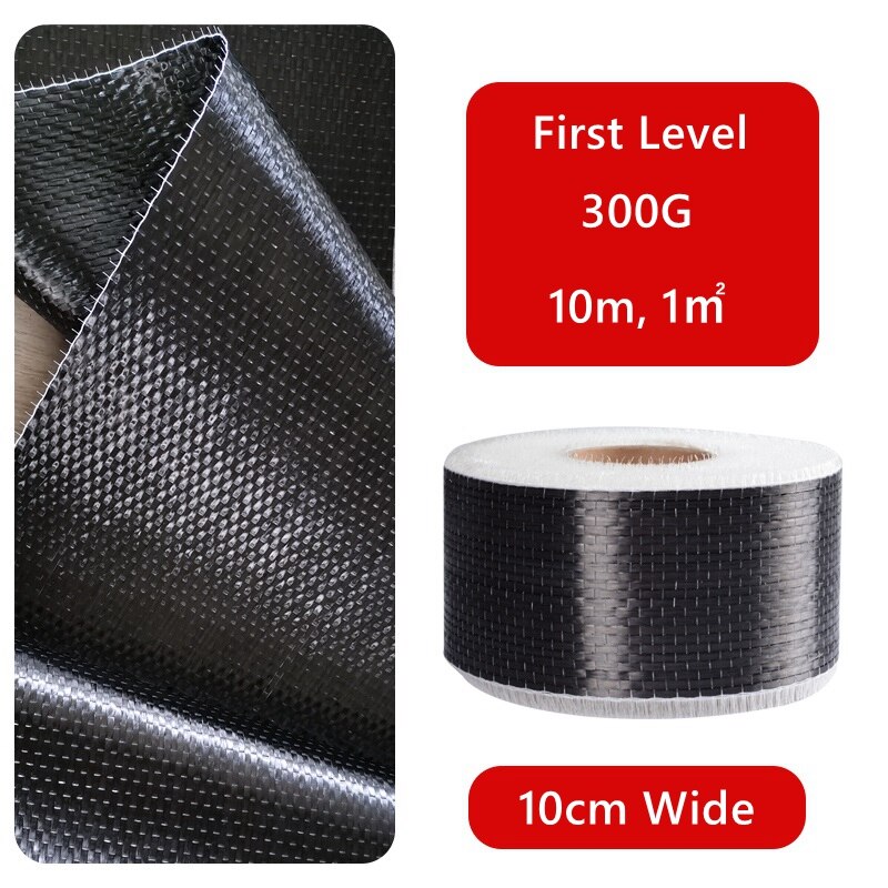 Carbon Fiber Sheet Carbon Fiber Fabric Cloth CFRP Reinforced Polymer Sheet Composite Sheet Textile Concrete Reinforcement Roll: 10cm x 10m