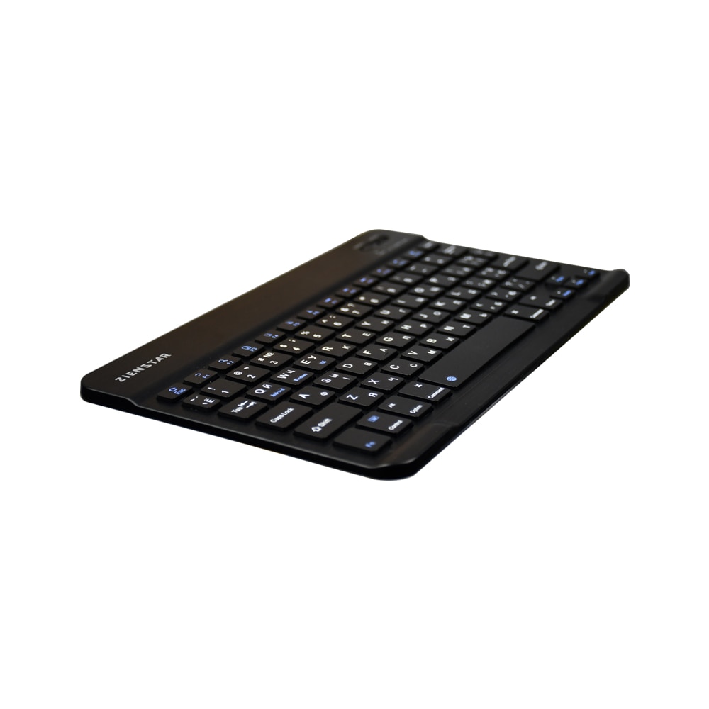 Zienstar Ultra Slim Russian Bluetooth Wireless Keyboard for IPAD,MACBOOK,LAPTOP, Computer PC and Tablet,Rechargeable Battery